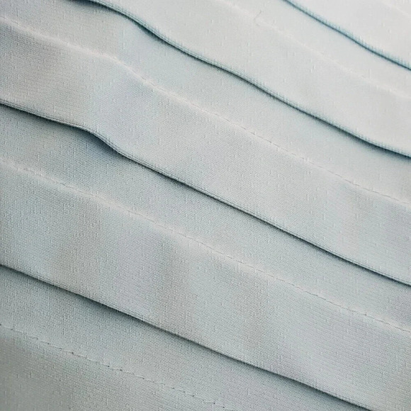 Women's ADRIANNA PAPELL Sheath Dress Chiffon Overlay Blue SZ 12 Wedding Graduati - Picture 5 of 12